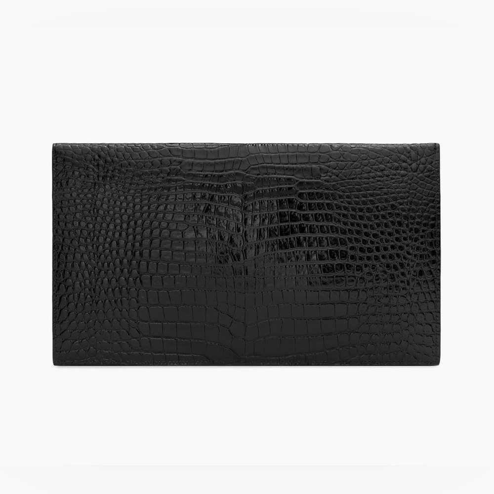 Yves Saint Laurent Uptown YSL Pouch Med Croc-Embossed Leather; Full Inclusion! - Picture 5 of 14